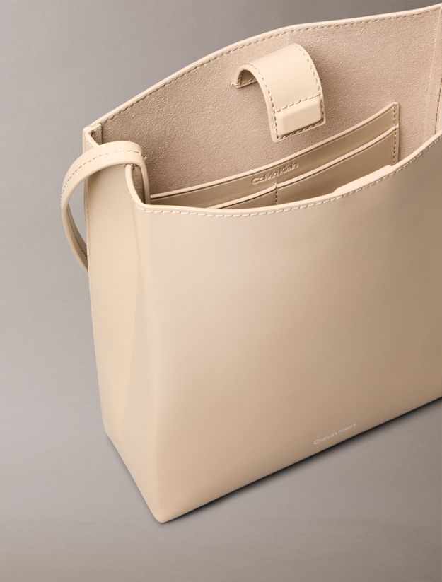 Leather Crossbody Tote Bag
