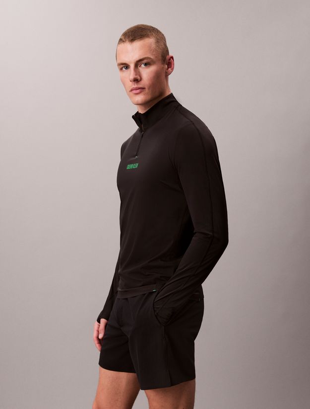 Performance 1/4 Zip Long Sleeve Gym T-shirt