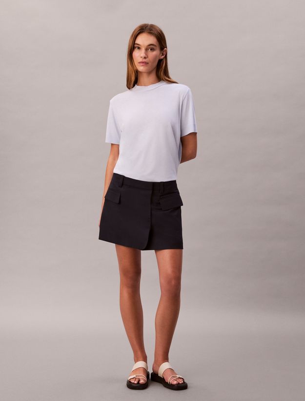 Lyocell Mock Neck T-shirt