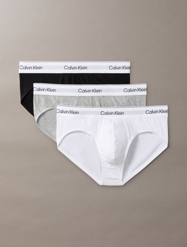 3 Pack Hip Briefs - Icon Cotton Stretch