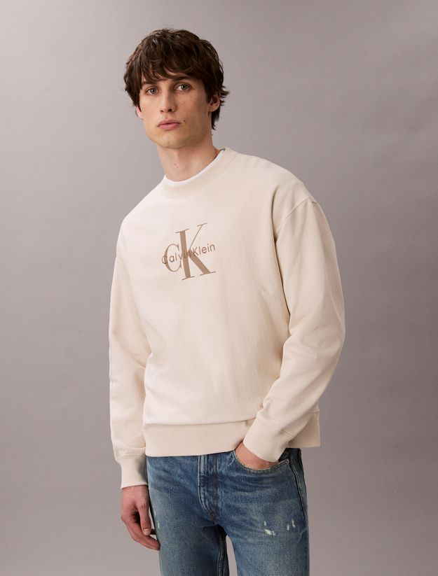 Premium Terry Monogram Logo Relaxed Sweatshirt