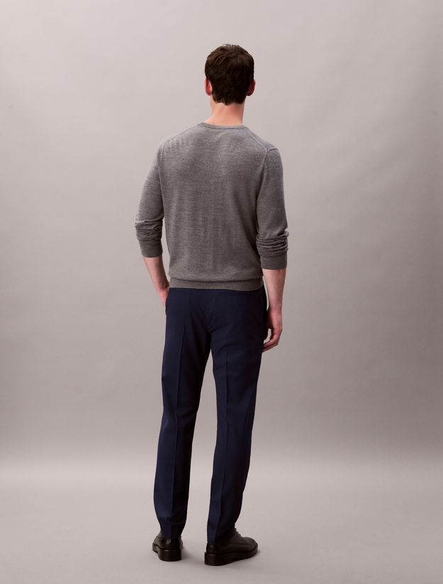 Slim Wool Blend Trousers