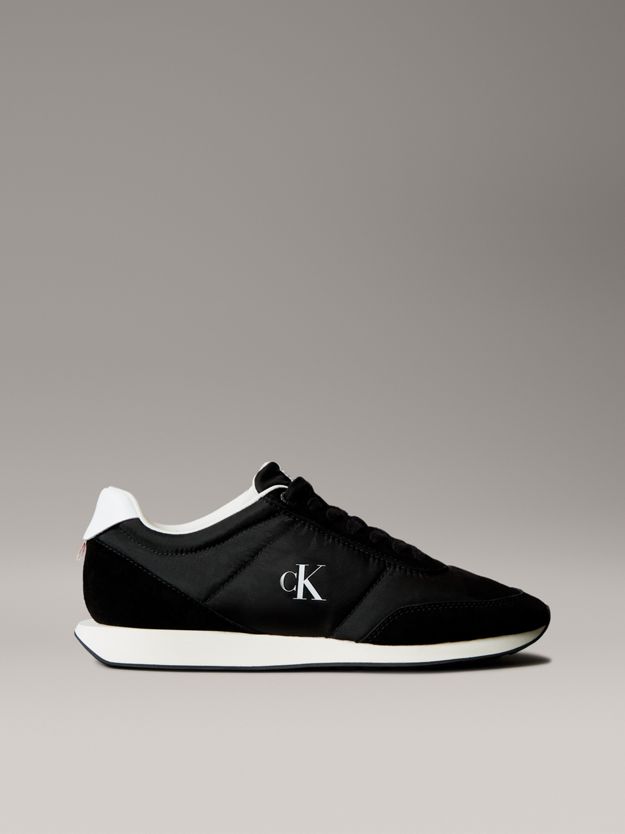 Suede Mix Signature Logo Runner Trainers