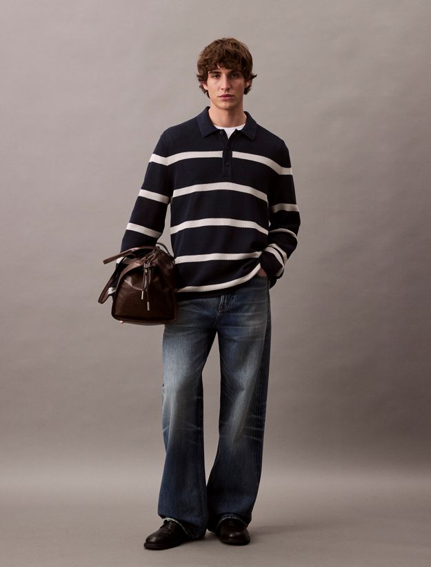 Striped Relaxed Polo