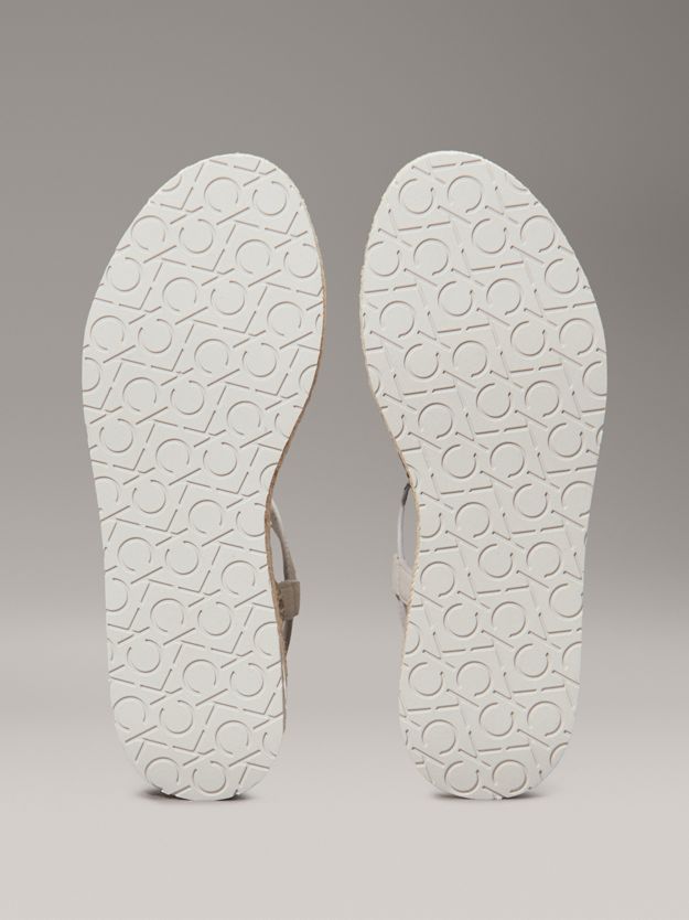 Leather Espadrille Platform Sandals