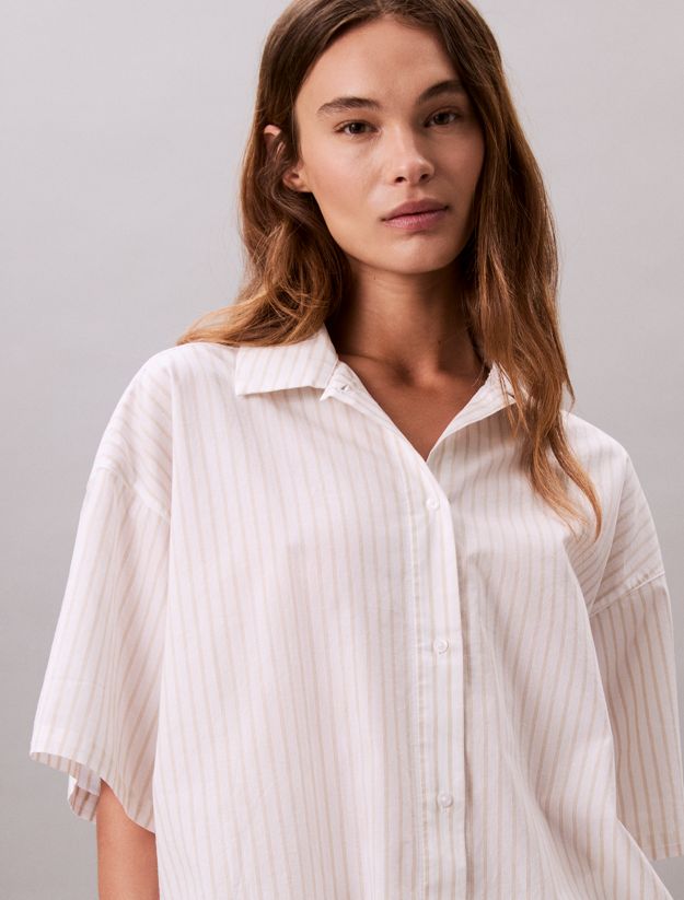 Cotton Poplin Pyjama Top