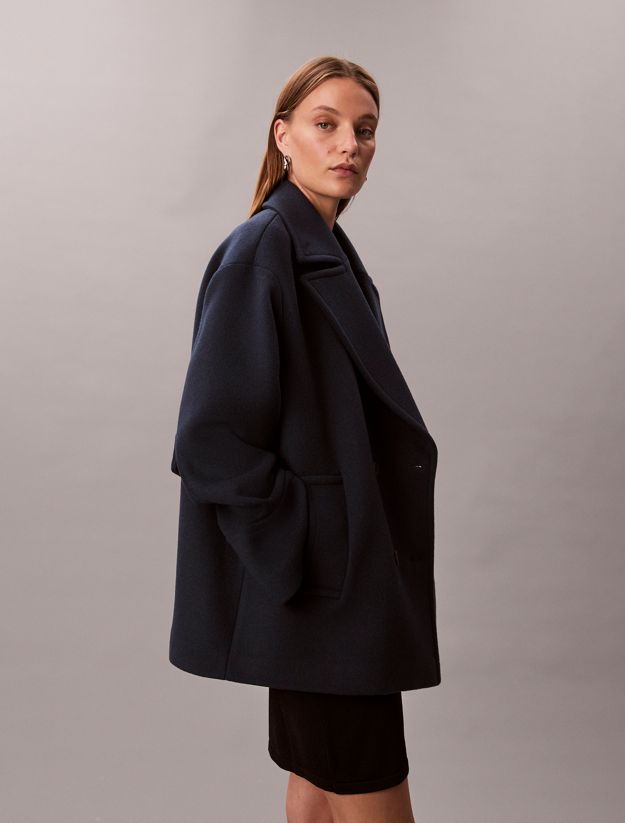 Wool Blend Peacoat