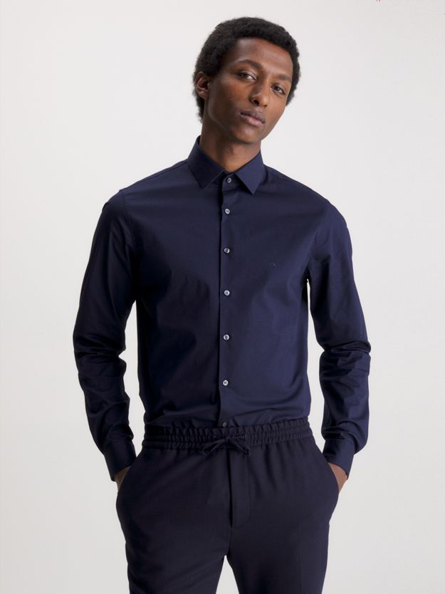 Slim Poplin Dress Shirt