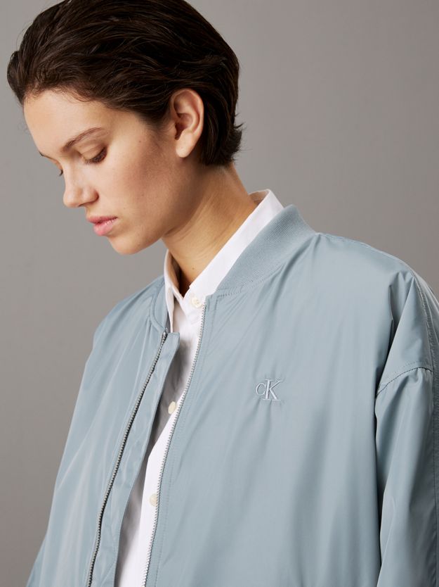 Long Padded Bomber Jacket