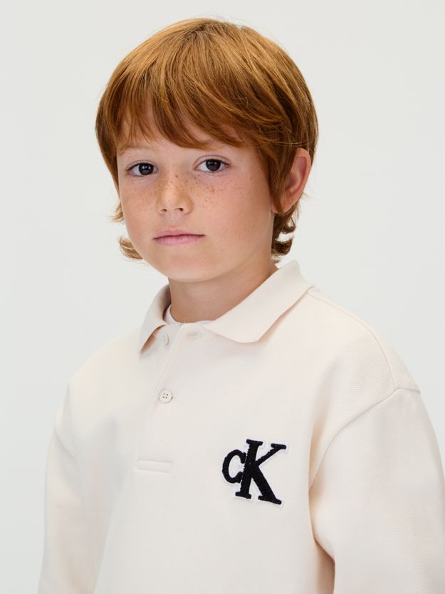 Pique Polo Sweatshirt