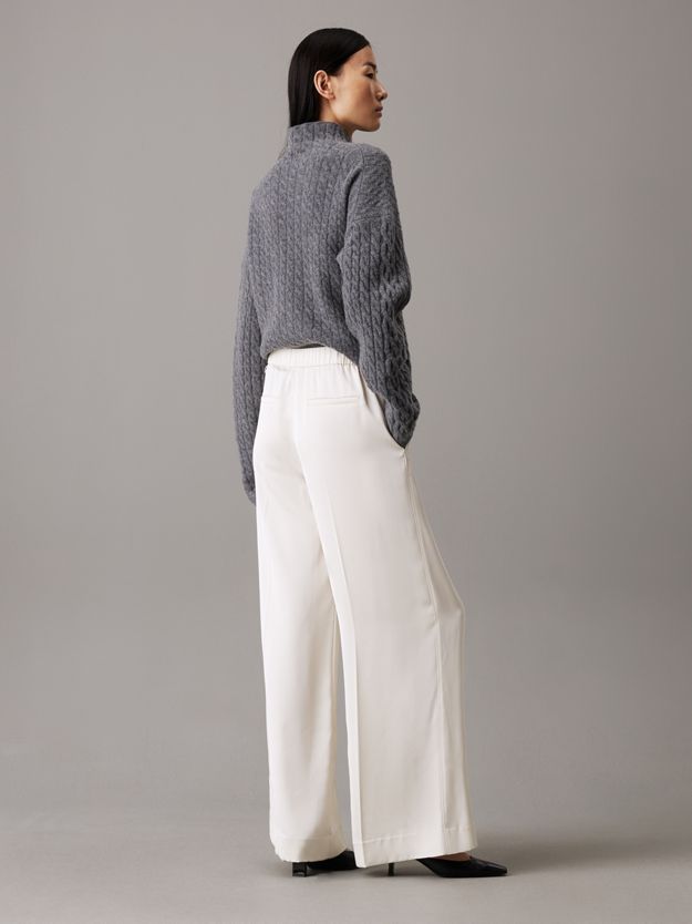 Straight Technical Satin Trousers