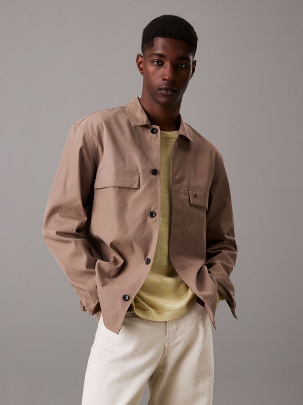 Boxy Twill Overshirt