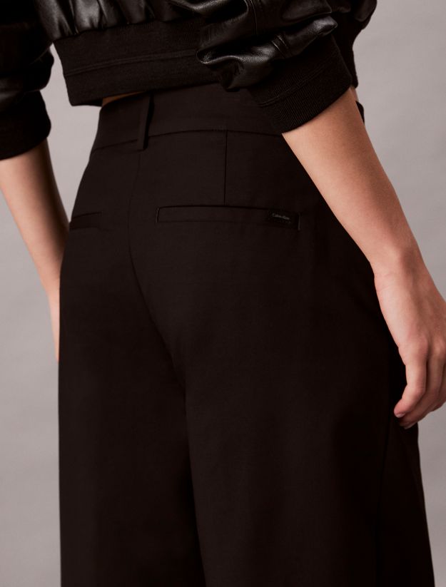 Wide Leg Chino Trousers