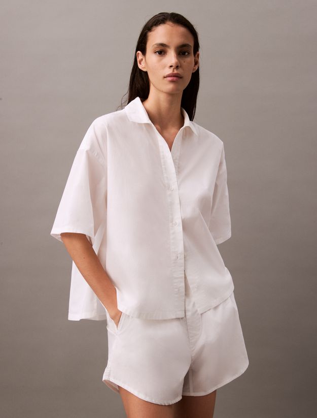 Cotton Poplin Pyjama Top
