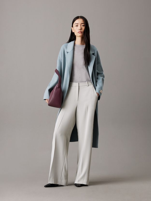 Slim Wide Leg Trousers