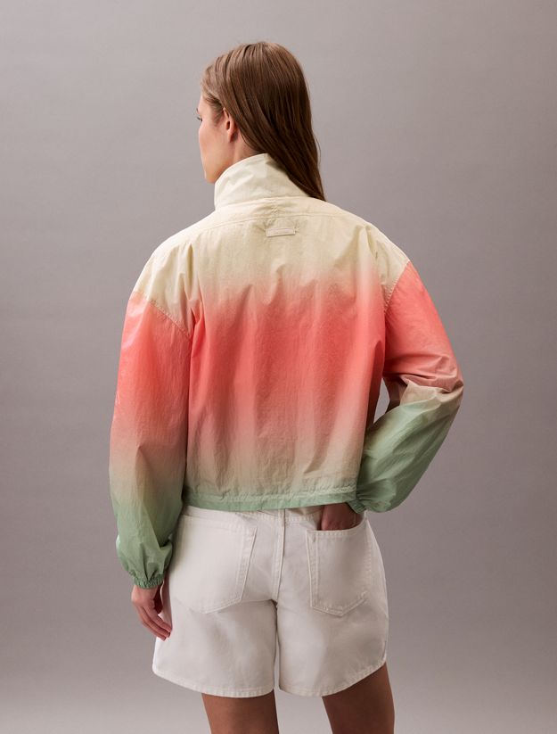 Cropped Ombre Nylon Jacket
