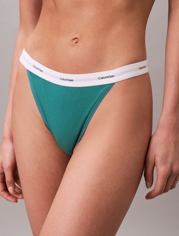 High Leg Tanga - Cotton Stretch Rib