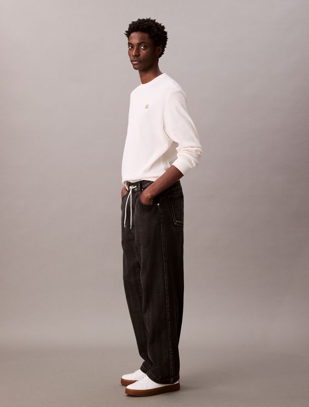 Cotton Linen Pull On Jeans