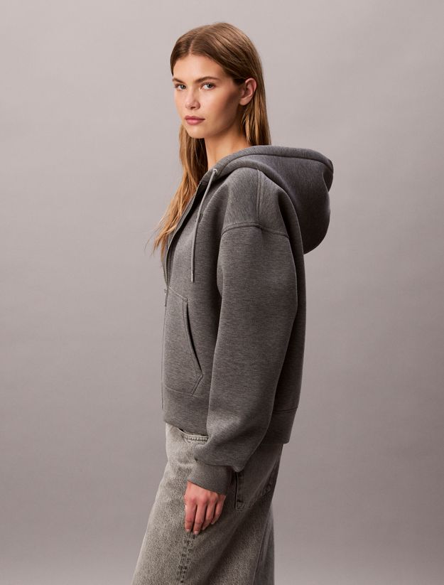 Oversized Jersey Zip Up Hoodie