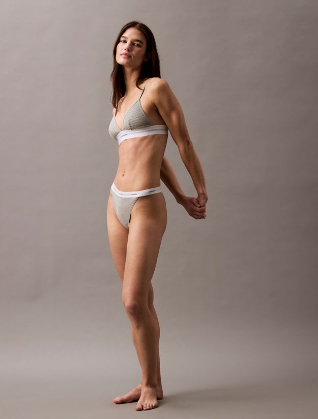 Unlined Triangle Bralette - Cotton Modal Stretch Rib