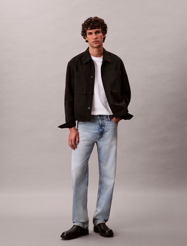 Relaxed Cotton Twill Overshirt