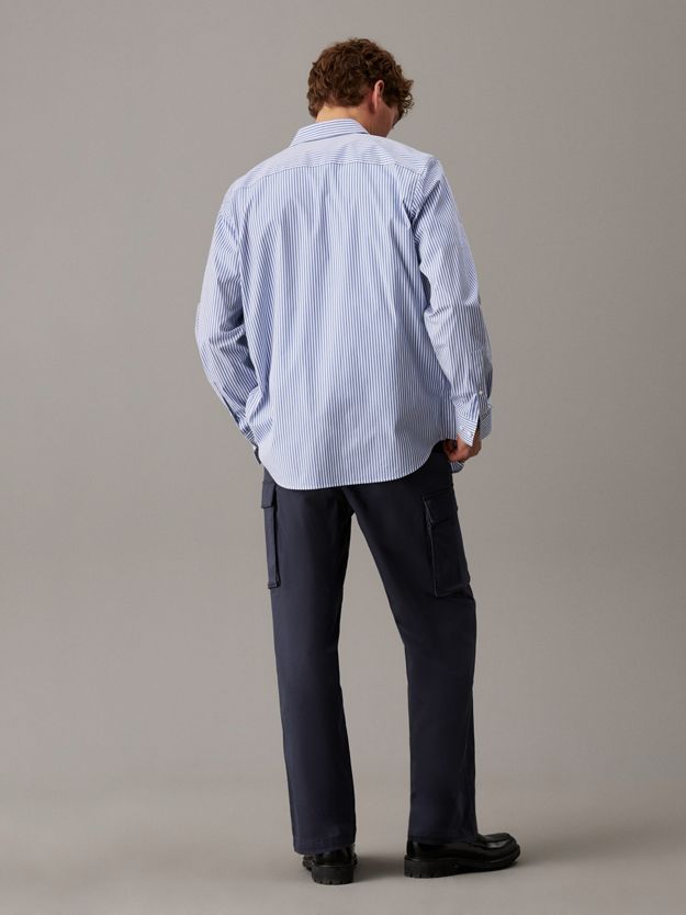 Cotton Stretch Straight Fit Cargo Trousers