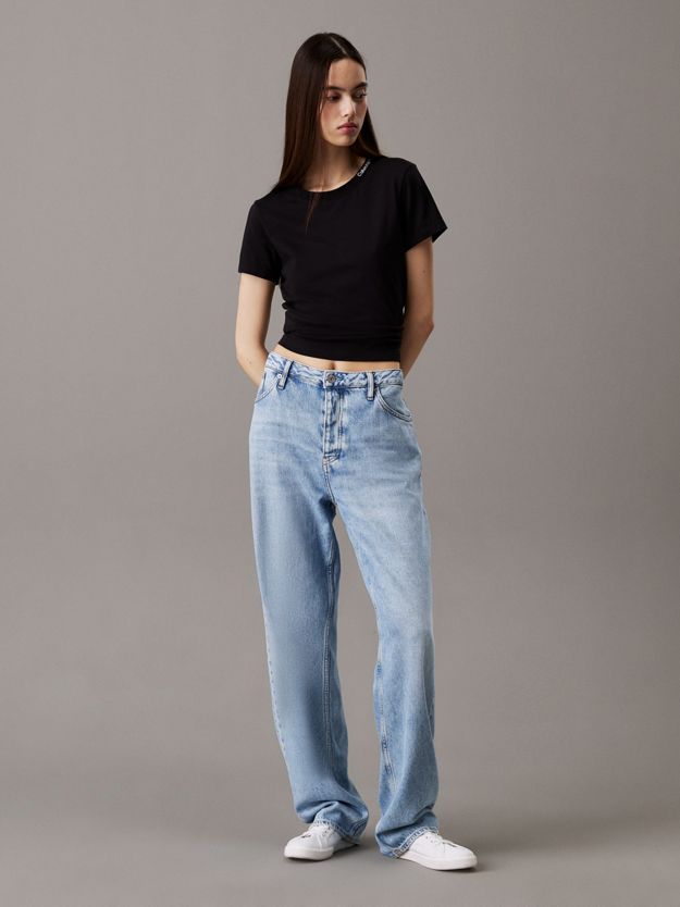 Slim Logo Collar T-shirt