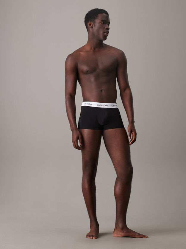 3 Pack Low Rise Trunks - Cotton Stretch