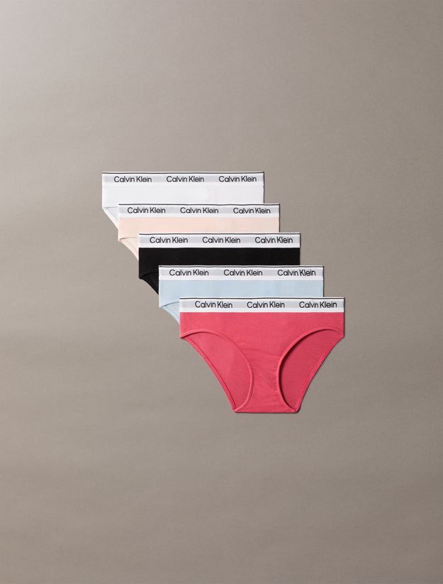 5 Pack Girls Bikini Briefs - Icon Cotton Stretch