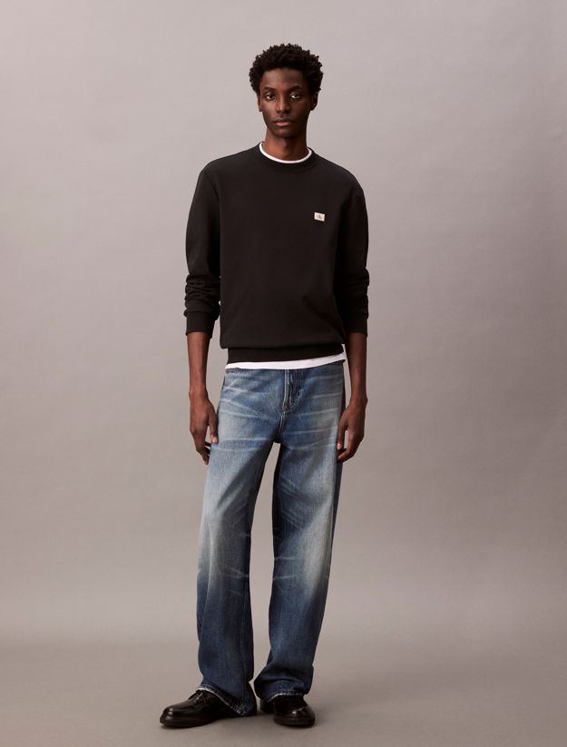 Cotton Terry Badge Sweatshirt