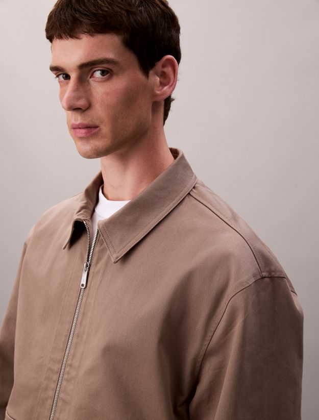 Cotton Stretch Utility Relaxed Jacket