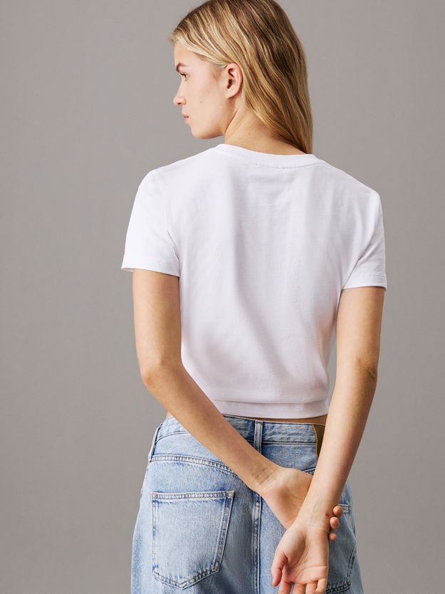 Slim Cropped Badge T-shirt