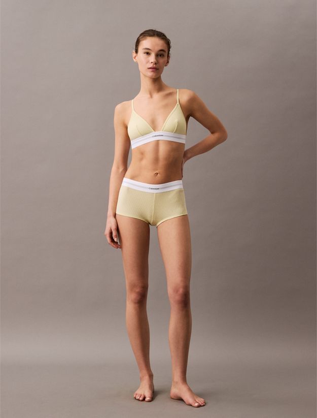 Unlined Triangle Bralette - Cotton Modal Stretch Rib