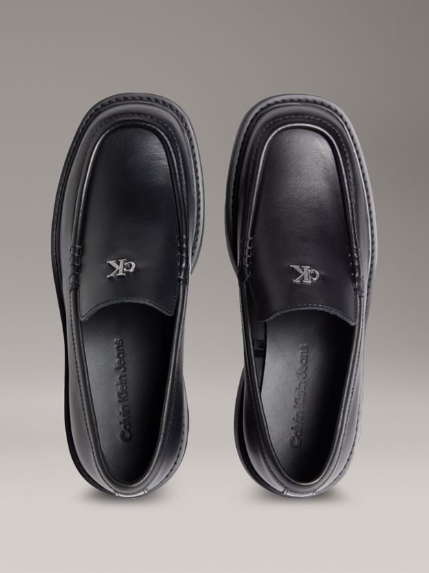 Leather Platform Loafers