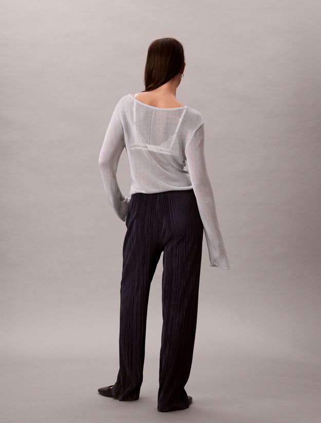 Plisse Pull On Trousers