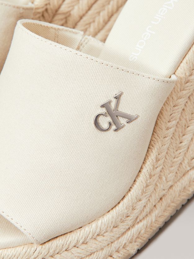 Platform Espadrille Wedge Sliders