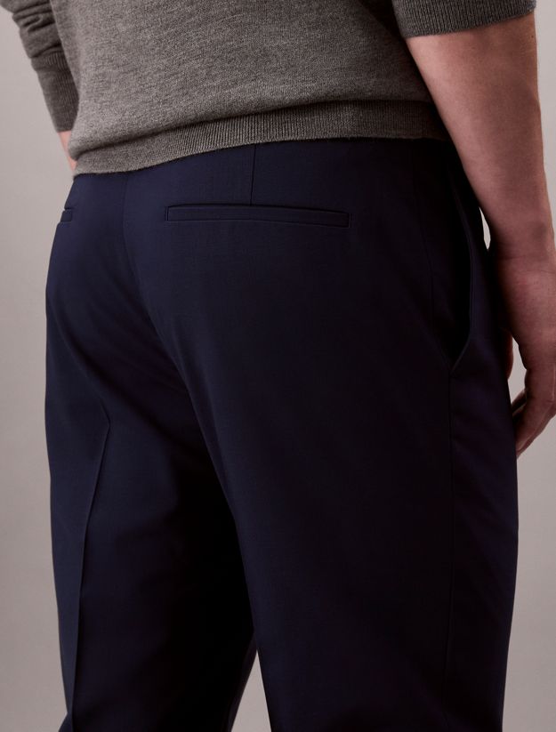 Slim Wool Blend Trousers