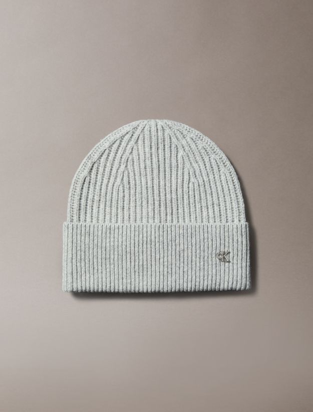 Wool Blend Signature Logo Beanie
