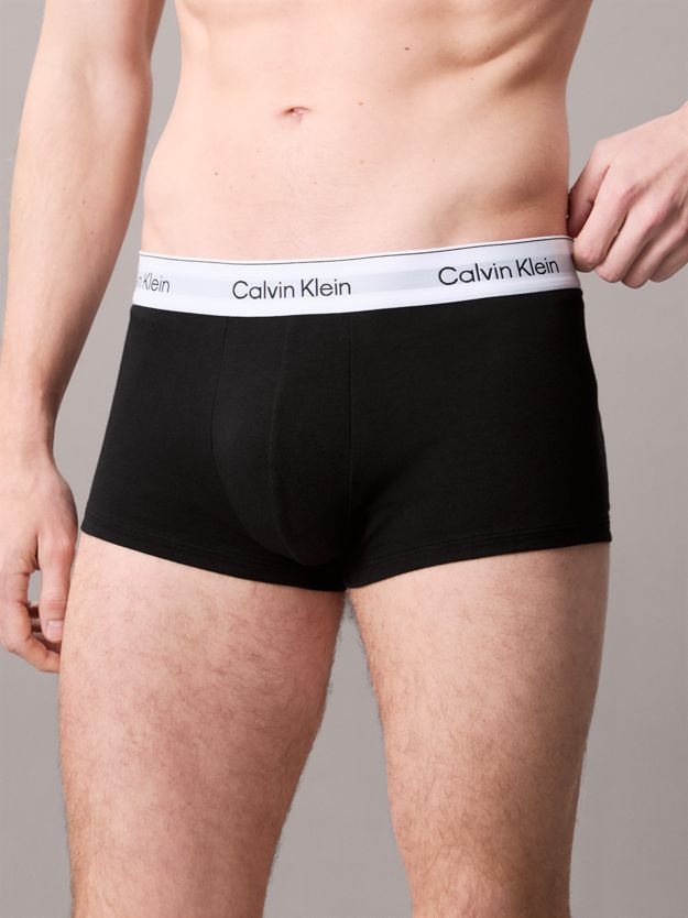3 Pack Low Rise Trunks - Icon Cotton Stretch