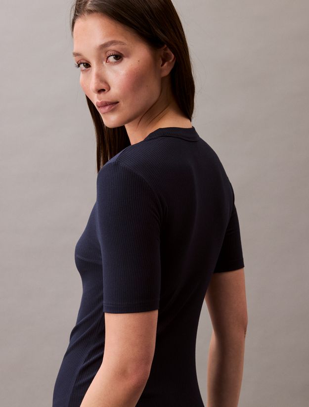 Modal Stretch Rib Midi Dress