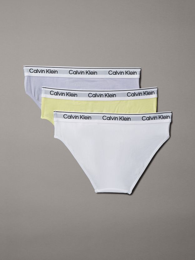 3 Pack Girls Bikini Briefs - Icon Cotton Stretch