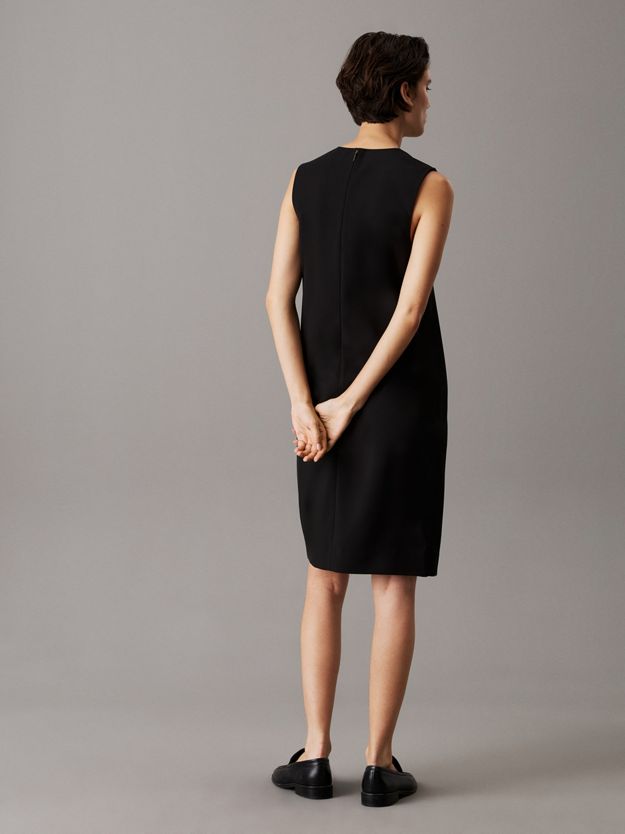 Wrinkle-Resistant Twill Shift Dress