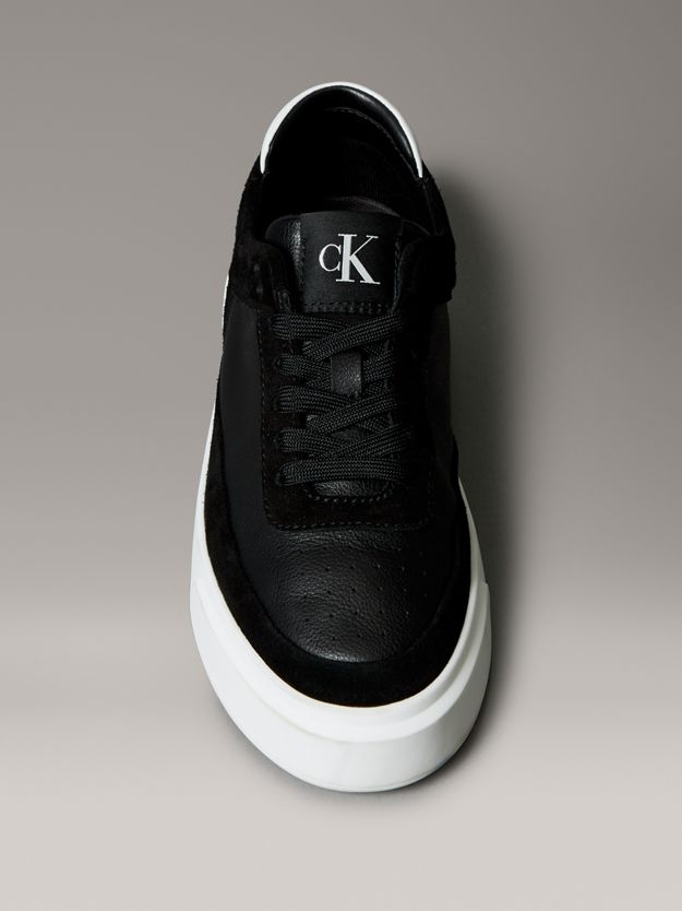 Leather and Suede Signature Trainers