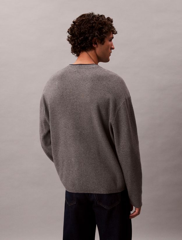 Embossed Monogram Logo Relaxed Sweater