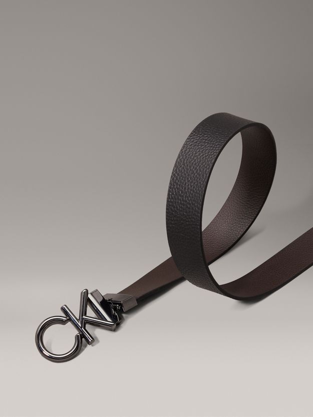 Reversible Leather Logo Belt