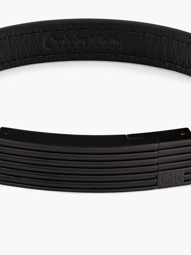 Sleek Black Leather Bracelet