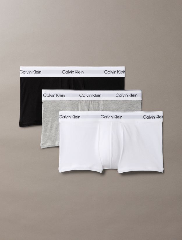 3 Pack Low Rise Trunks - Icon Cotton Stretch