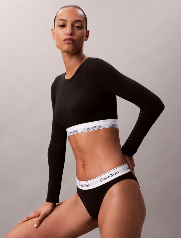 Long Sleeve T-shirt Bralette - Icon Cotton Modal