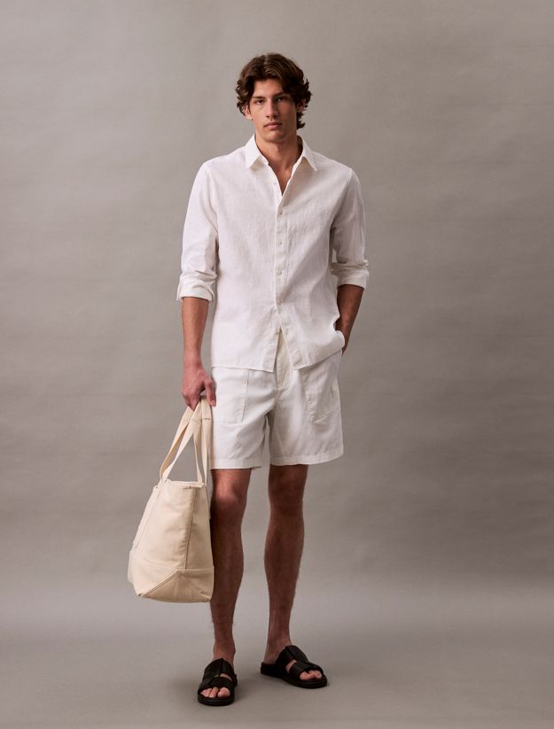 Cotton Linen Twill Shorts