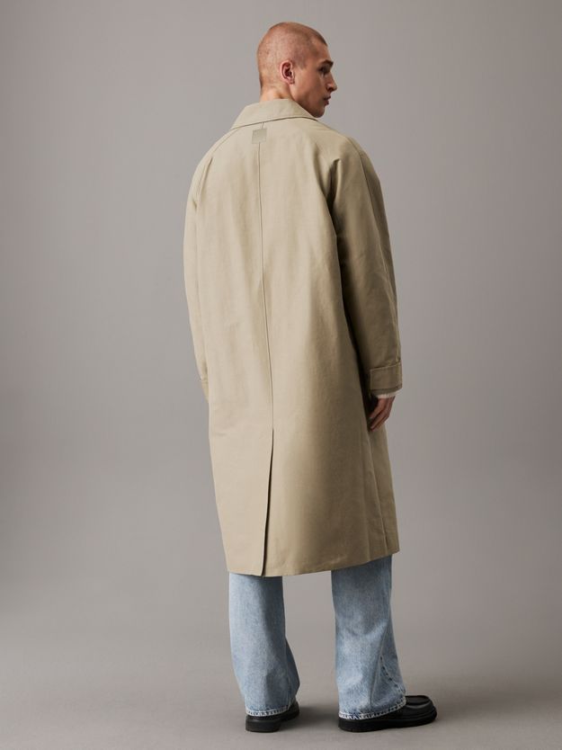 Cotton Nylon Mac Coat